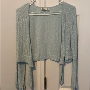 Hollister tie front floral crop top